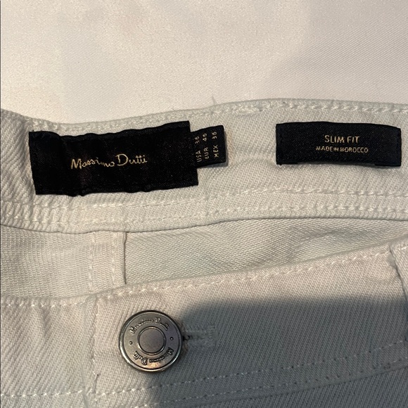 Massimo Dutti Cream Slim Fit Jeans - Picture 2 of 9